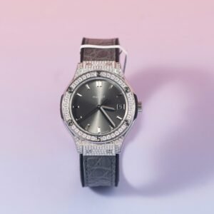 Hublot Classic Fusion  Watch Moissanite Diamond Gray Dial 33mm