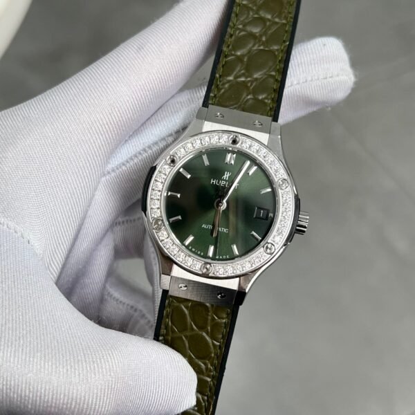 Hublot  Watch Green With Diamond Bezel 38mm - Image 3