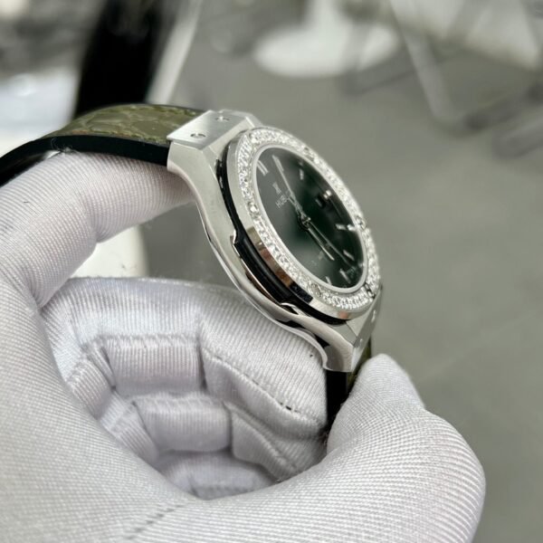Hublot  Watch Green With Diamond Bezel 38mm - Image 5