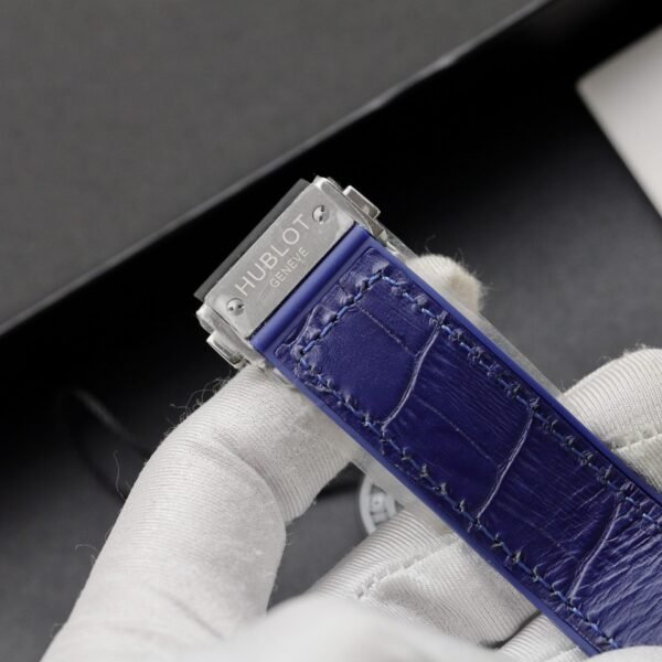 Hublot Watch Big Bang Chronograph Blue Moissanite Diamonds 44mm - Image 10