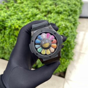 Hublot Watch Takashi Murakami Rainbow Ceramic Rubber Strap 45mm