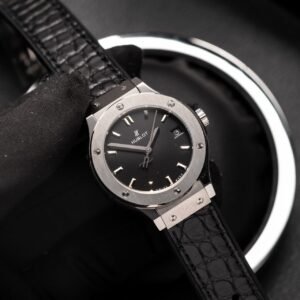 Hublot Watch Classic Fusion Black Dial Leather Strap 33mm