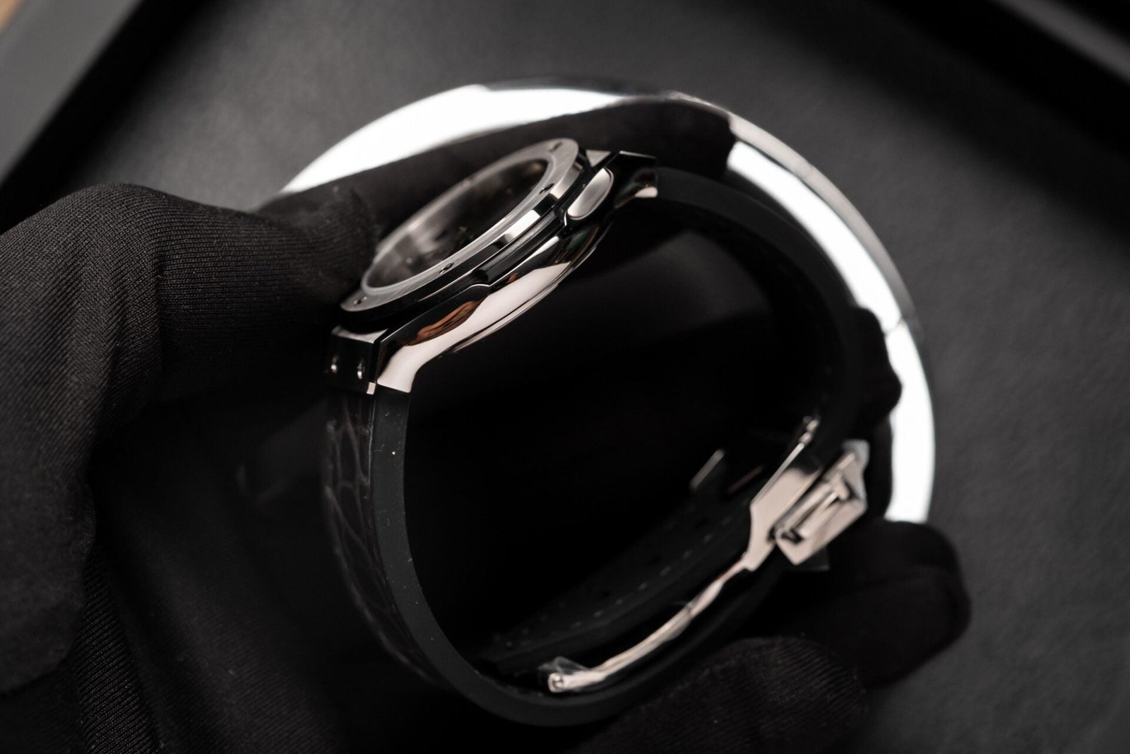 Hublot Watch Classic Fusion Black Dial Leather Strap 33mm - Image 3