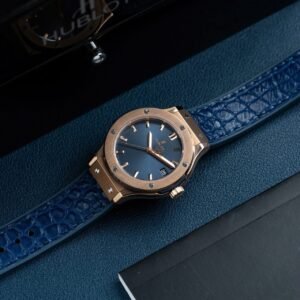 Hublot Watch Classic Fusion King Gold Dial Blue 33mm