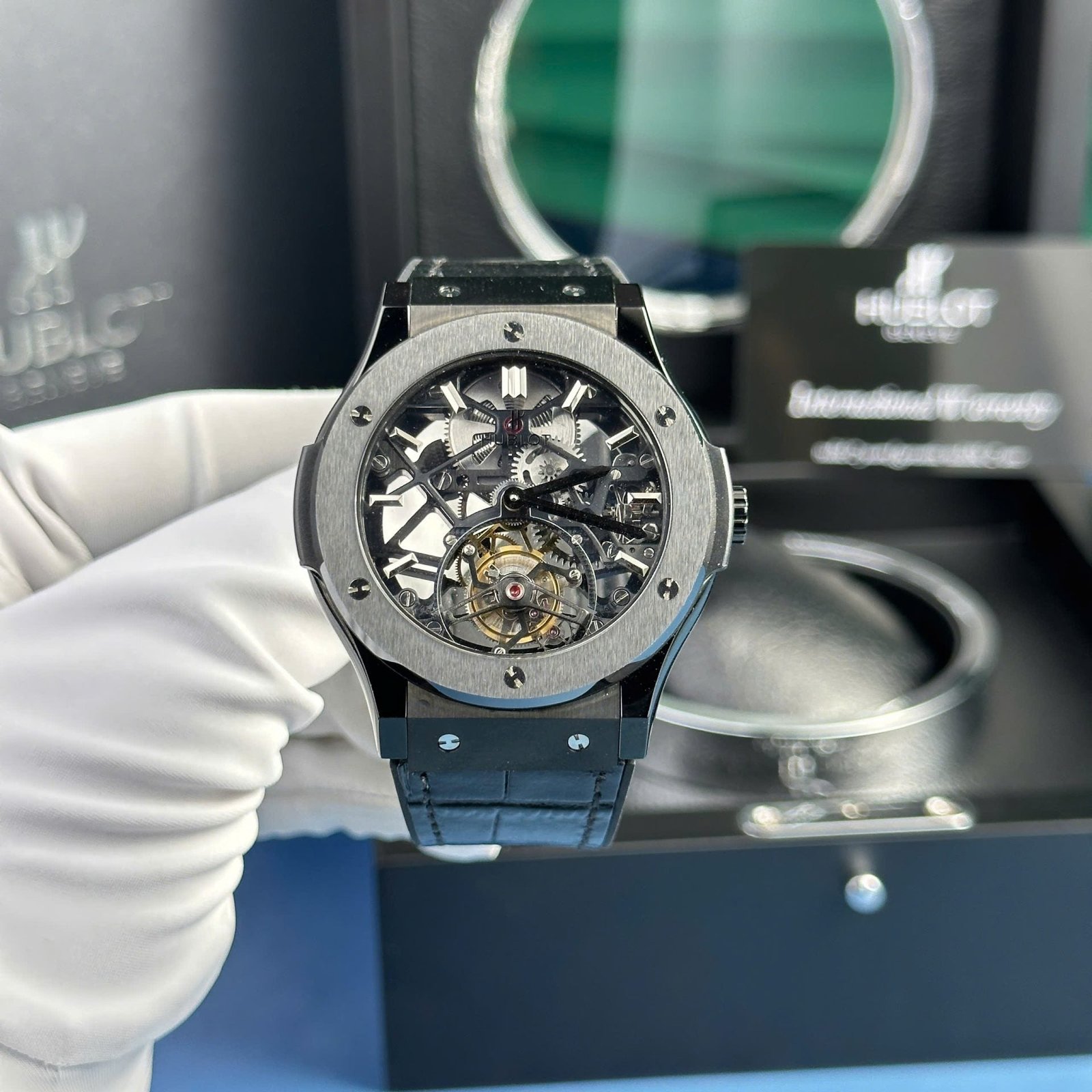 Hublot Watch Classic Fusion Skeleton Tourbillon Black Ceramic 45mm