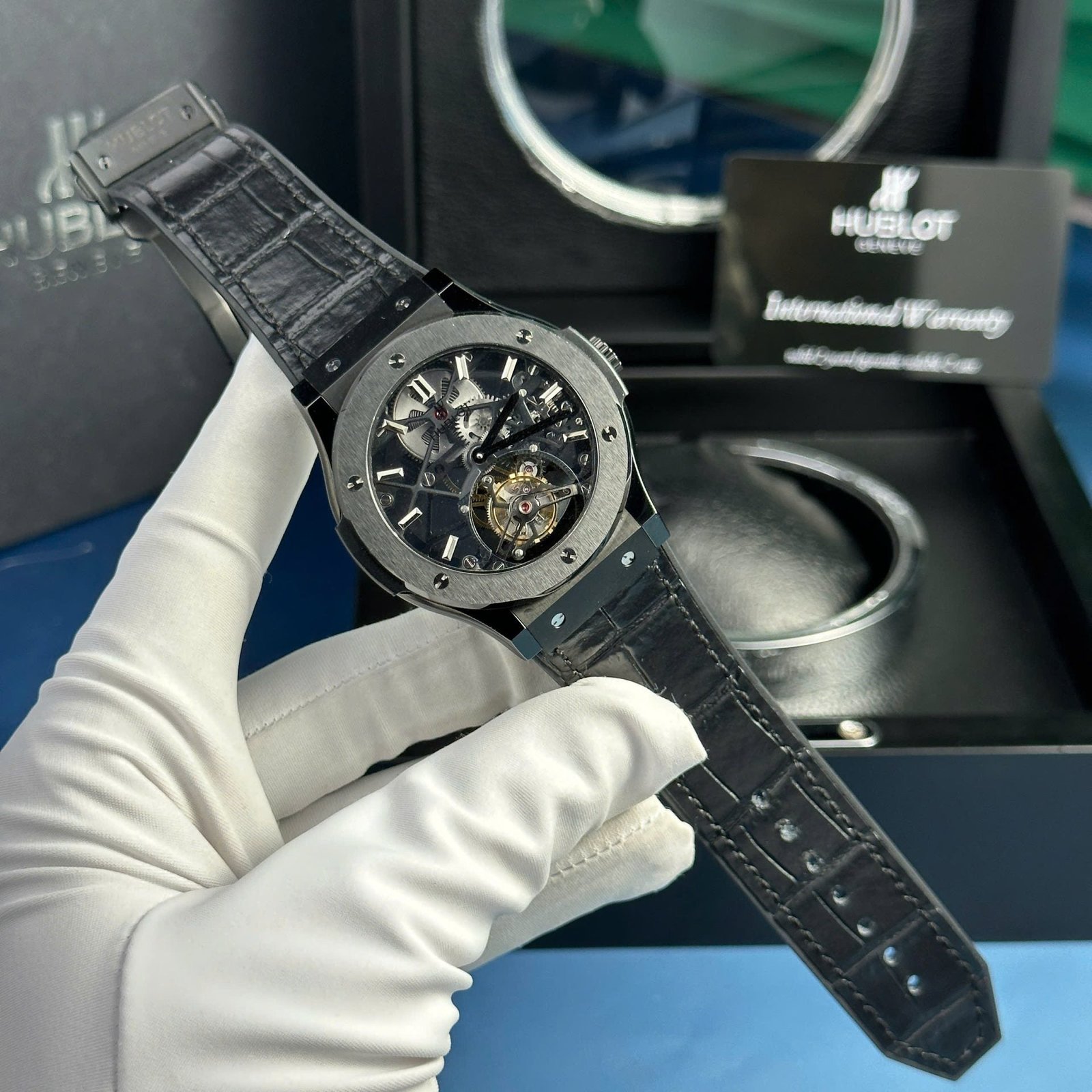 Hublot Watch Classic Fusion Skeleton Tourbillon Black Ceramic 45mm - Image 2