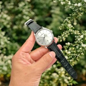 Jaeger LeCoultre Luxury Watch Ultra thin 1288420 Silver Dial Leather Strap 40mm