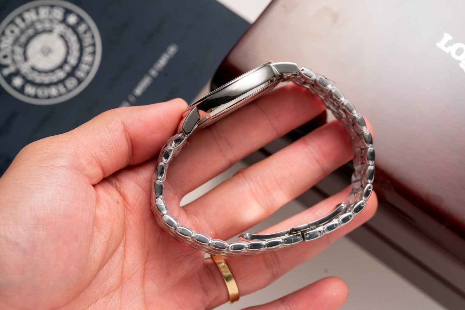 Longines Watch Lyre L4.961.4.92.6 Blue Dial Metal Wire 40mm - Image 4