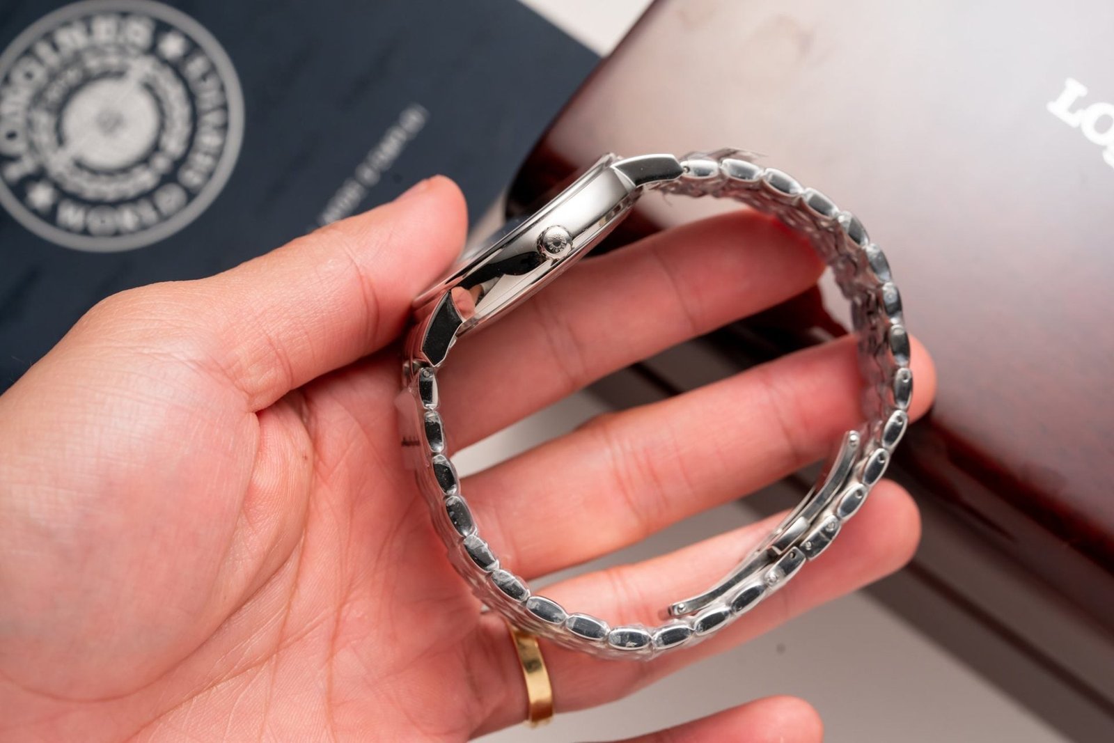 Longines Watch Lyre L4.961.4.92.6 Blue Dial Metal Wire 40mm - Image 5