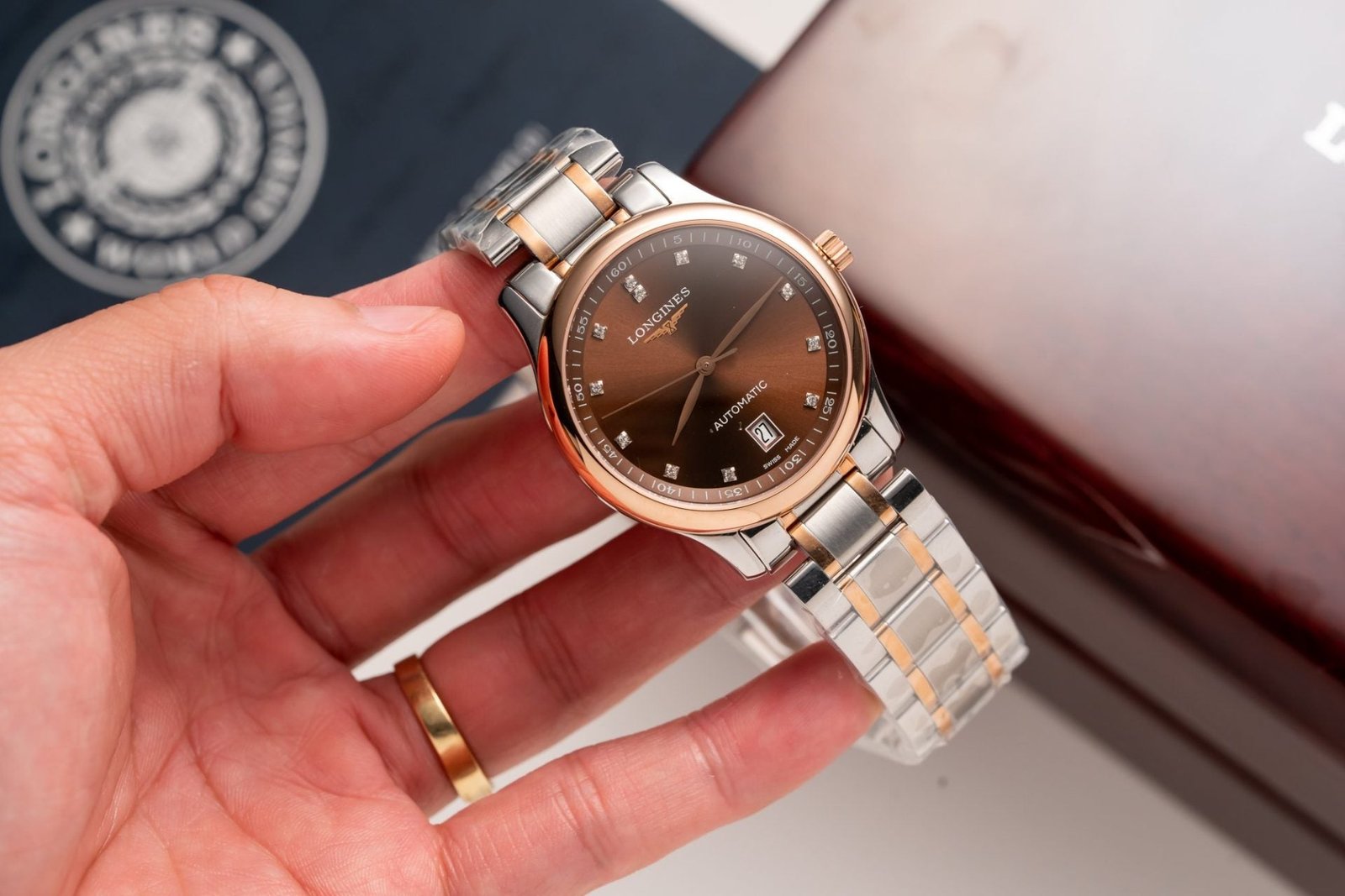 Longines Watch L2.628.5.67.7 Chocolate Dial 38.5mm - Image 4