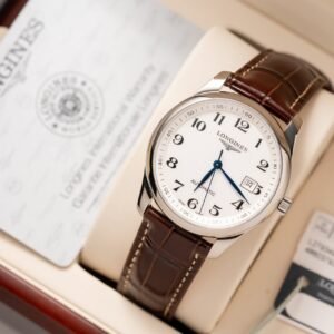 Longines Watch L2.628.5.78.7 White Dial Leather Strap 38.5mm