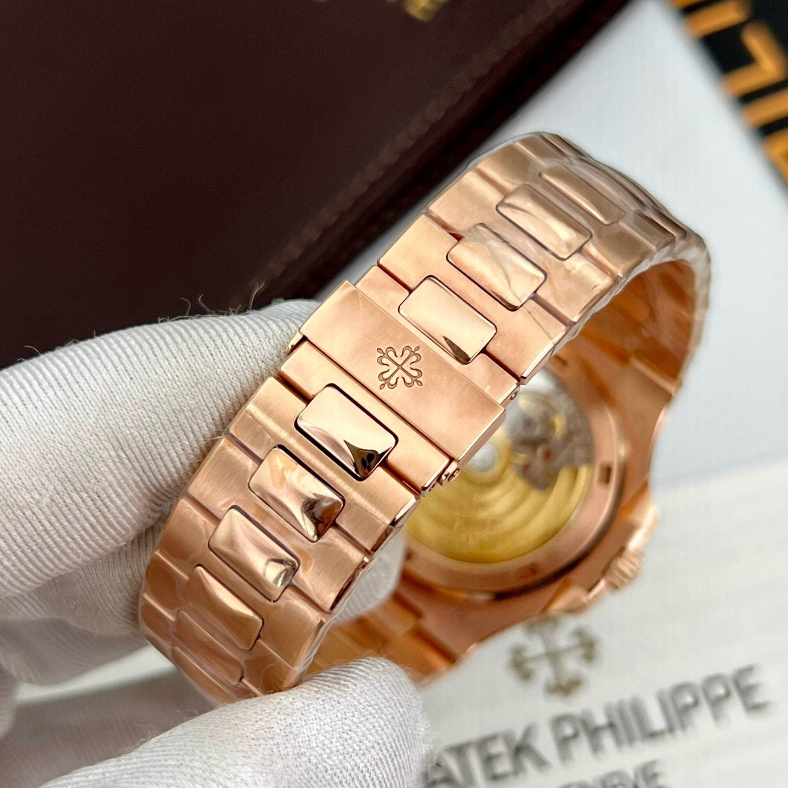 Patek Philippe 5711 Natural Diamond Watch 18K Gold Wrapped 40mm - Image 9