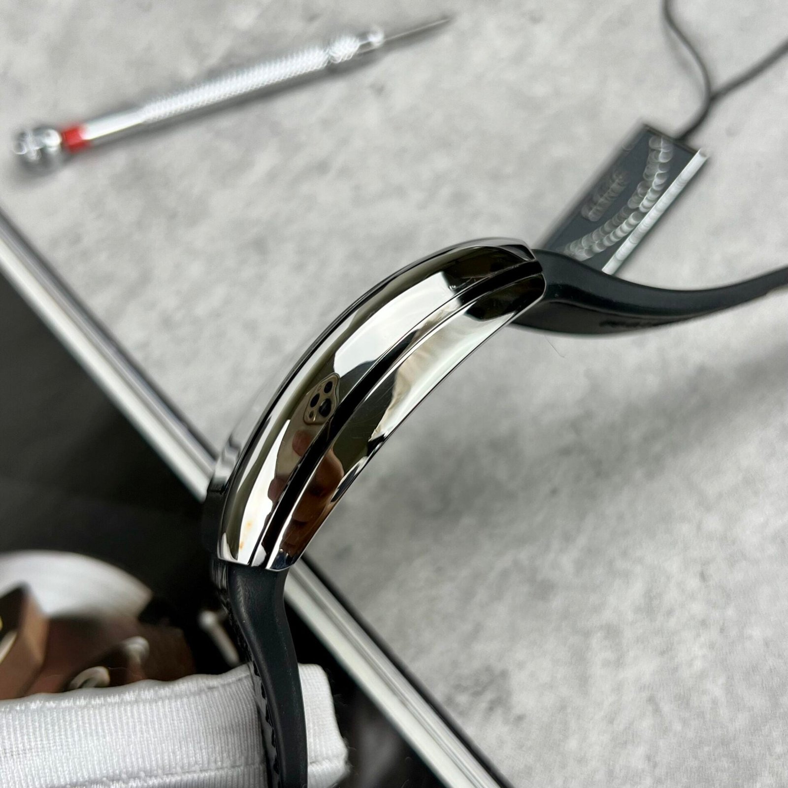 Franck Muller V45 Watch Black Leather Strap 45mm - Image 6