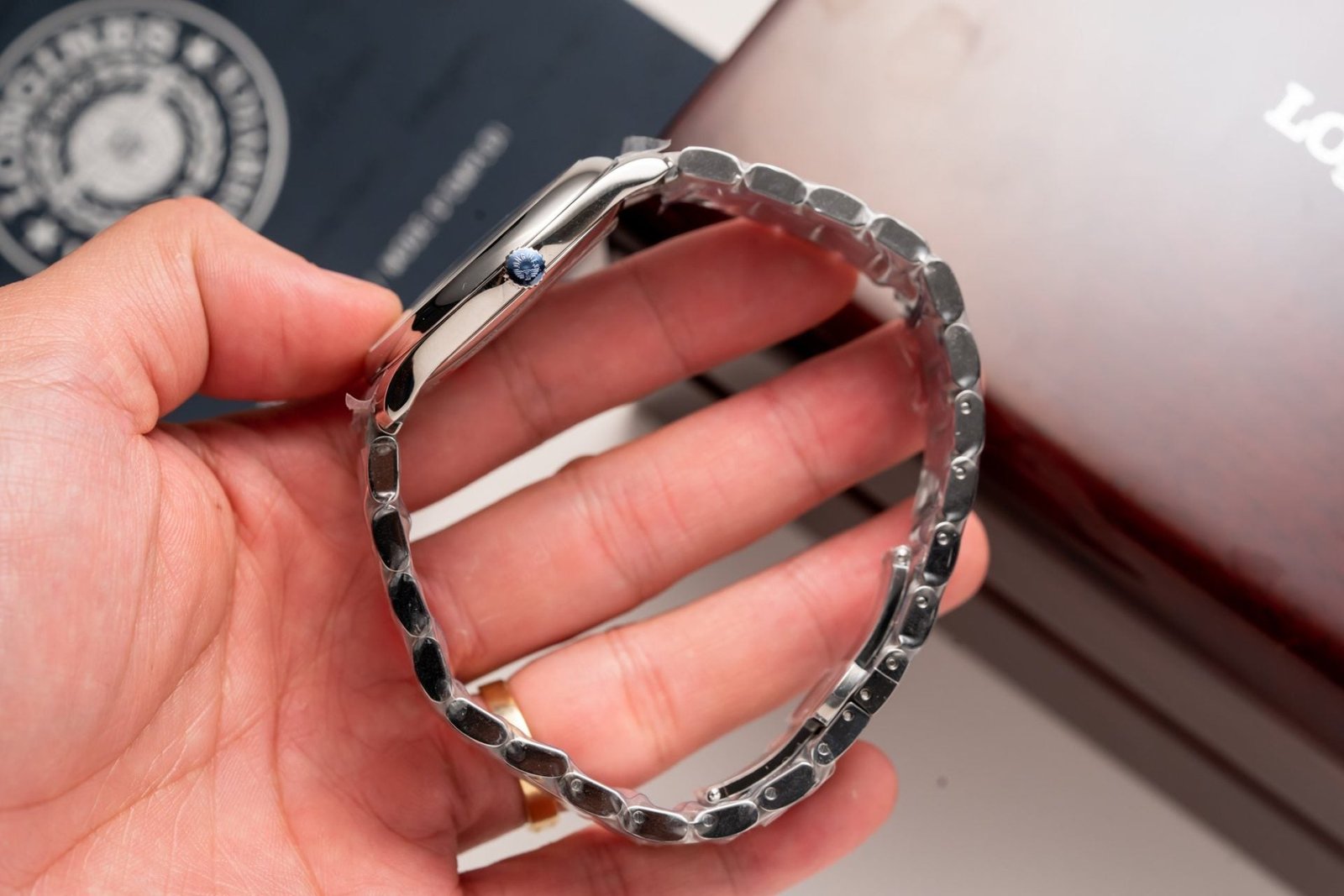 Longines Watch Lyre L4.961.4.92.6 Blue Dial Metal Wire 40mm - Image 6