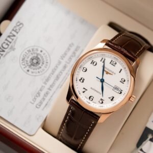 Longines Watch L2.628.5.78.7 White Dial Leather Strap 38.5mm
