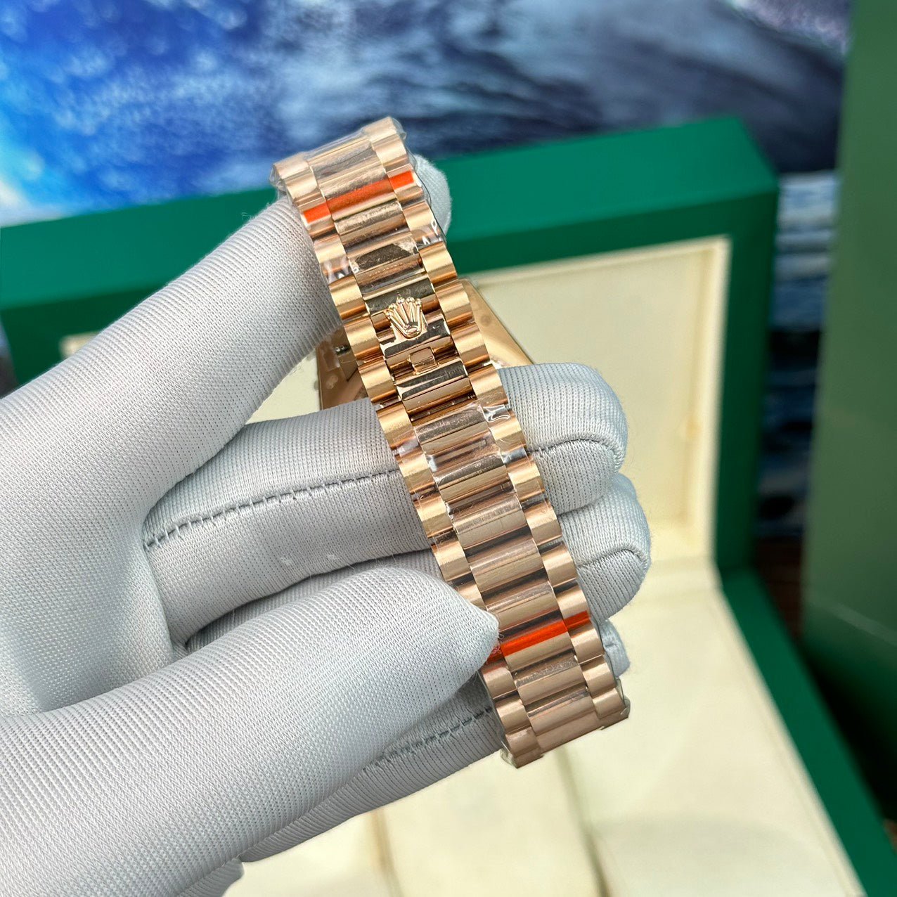 Rolex Day-Date Purple Mother of Pearl Dial Watch 40mm - Image 6