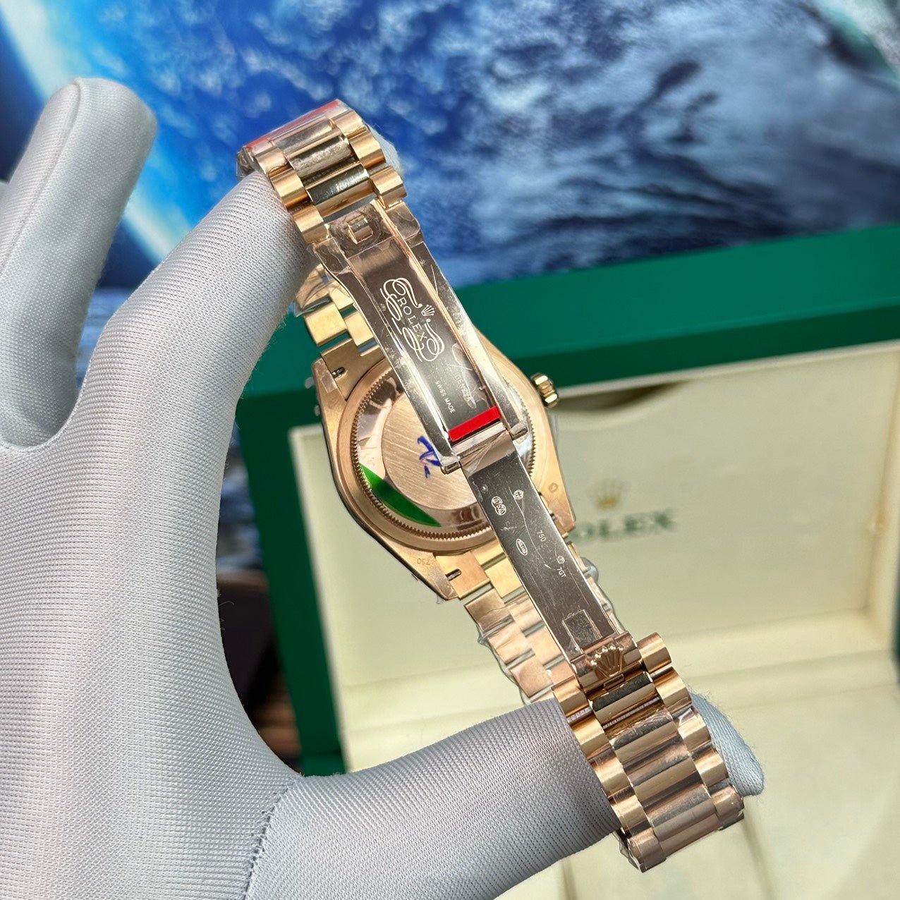 Rolex Day-Date Purple Mother of Pearl Dial Watch 40mm - Image 5