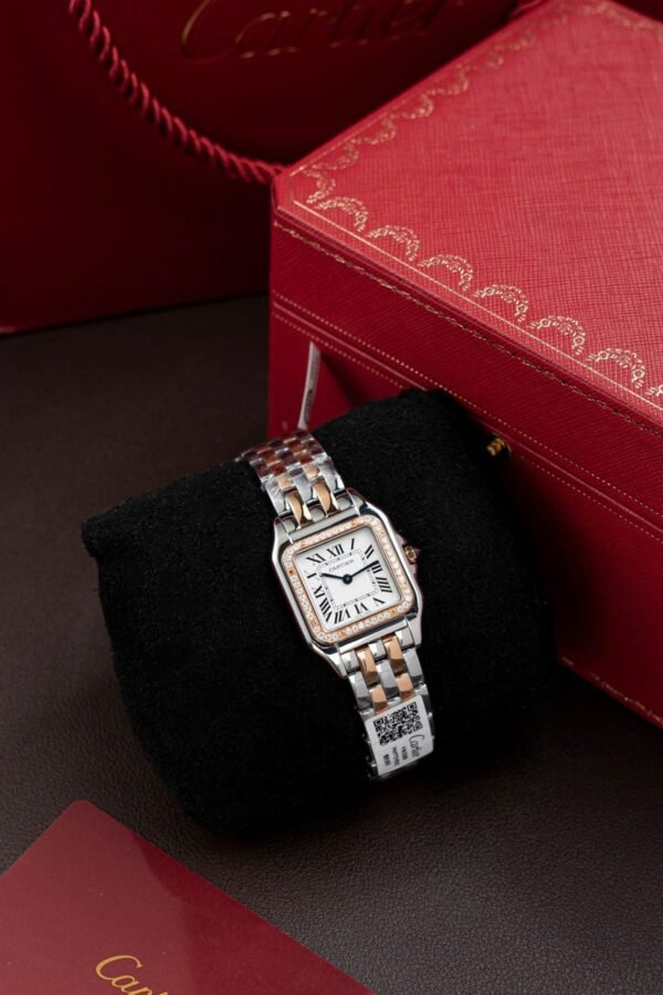 Cartier Panthere WSPN007 Demi Rose Gold Watch Diamonds Moissanite 27x37mm - Image 2