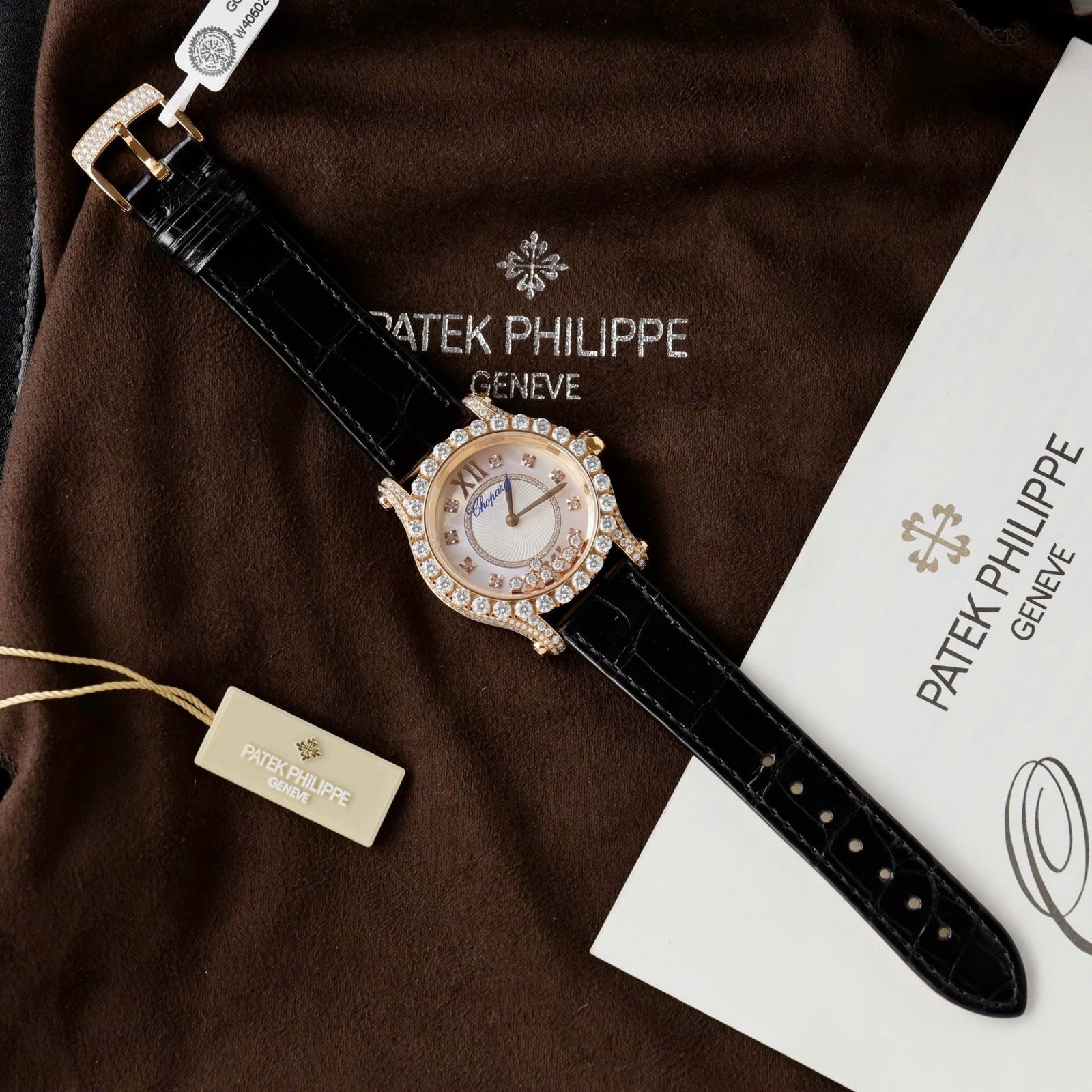 Chopard Happy Sport 274809 Watch 18K Gold Wrapped + Diamonds Moissanite 36mm