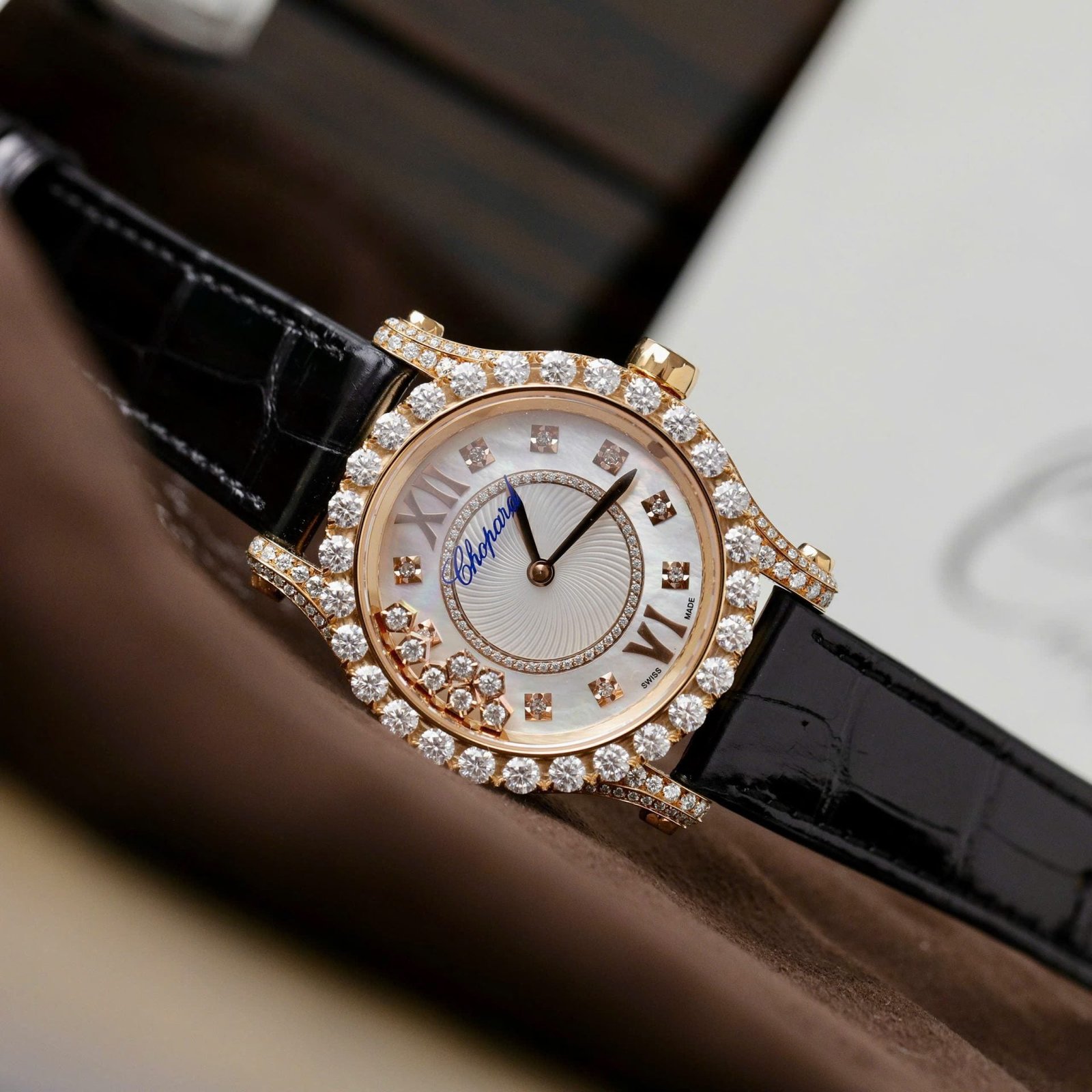 Chopard Happy Sport 274809 Watch 18K Gold Wrapped + Diamonds Moissanite 36mm - Image 2