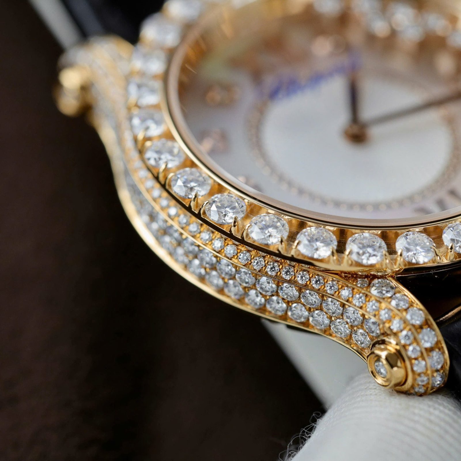 Chopard Happy Sport 274809 Watch 18K Gold Wrapped + Diamonds Moissanite 36mm - Image 6