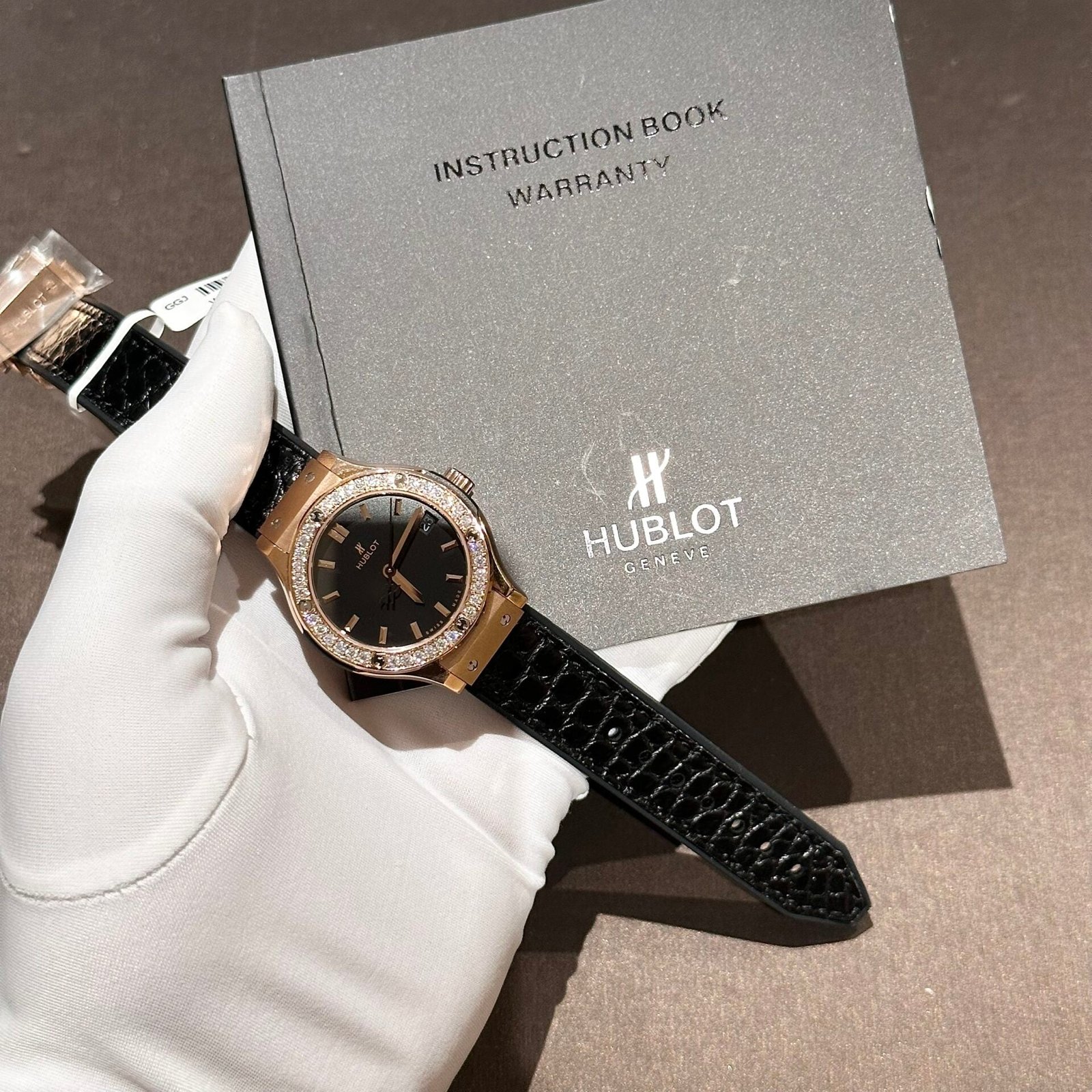 Hublot Classic Fusion Watch Moissanite Diamond 33mm