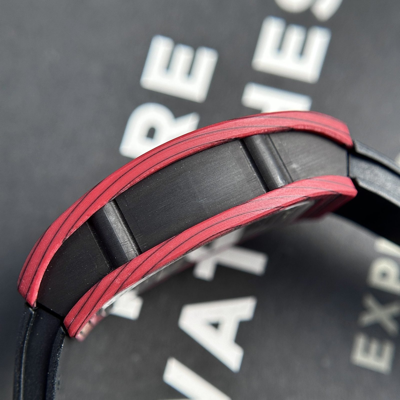 Richard Mille Watch RM07-01 Red Carbon Rubber Strap 32x46mm - Image 5