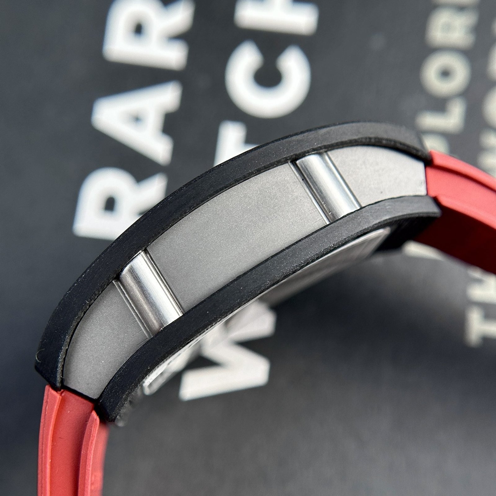 Richard Mille Watch RM07-01 Black Carbon Rubber Strap 32x46mm - Image 5