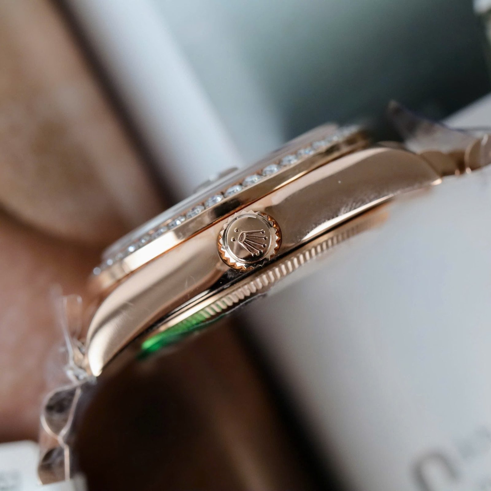 Rolex DateJust Women’s Watch Diamonds Moissanite + 18K Gold Wrapped 31mm - Image 7