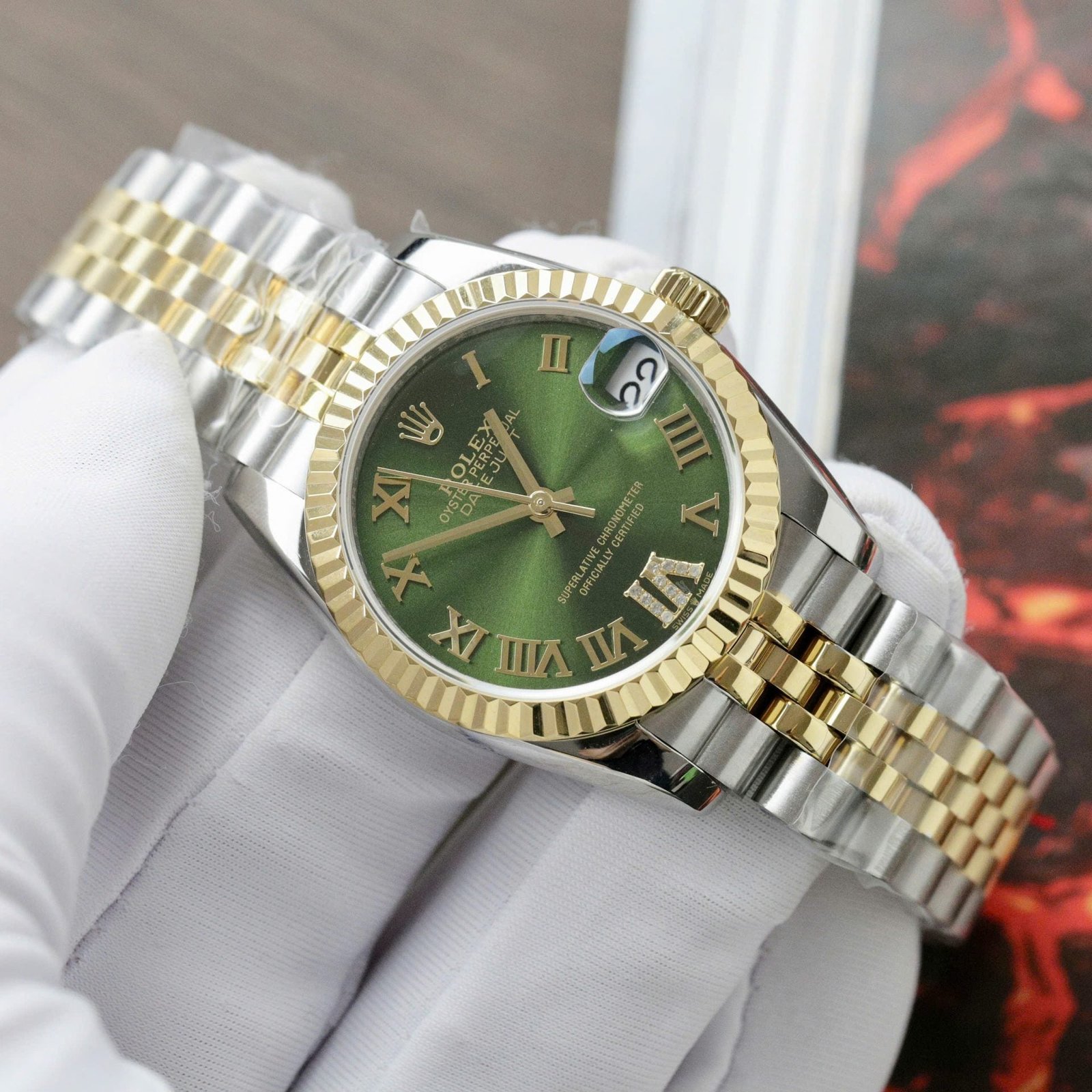 Rolex DateJust Women Watch Demi Yellow Gold Jubilee Strap 31mm - Image 3