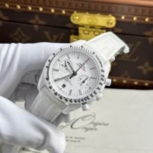 Omega Speedmaster White Side of The Moon White Ceramic Watch 44mm