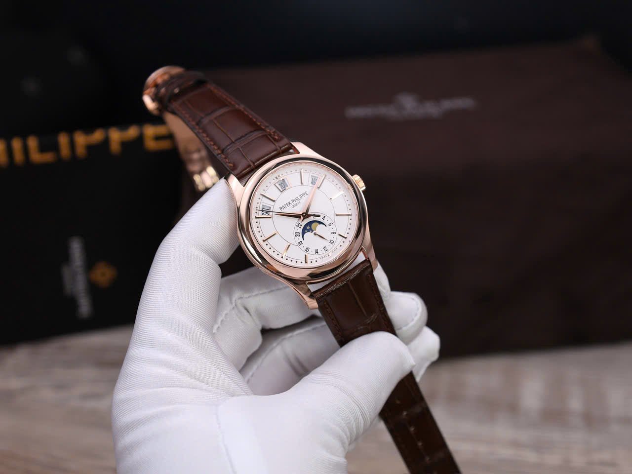 Patek Philippe 5205R 18K Rose Gold Wrapped Watch 40mm