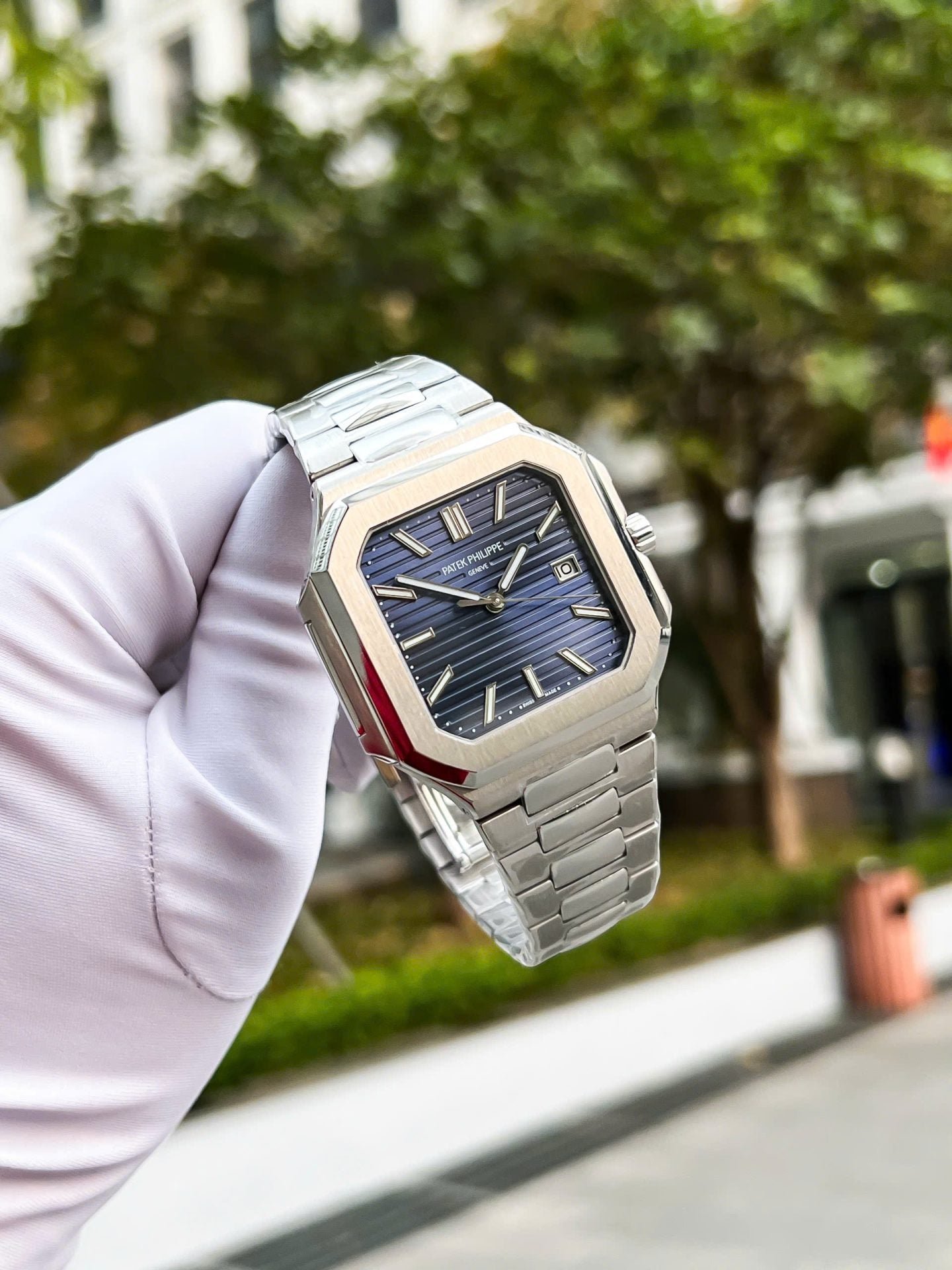 Patek Philippe Cubitus 5821 Watch Dial Blue Metal Wire 45mm - Image 2