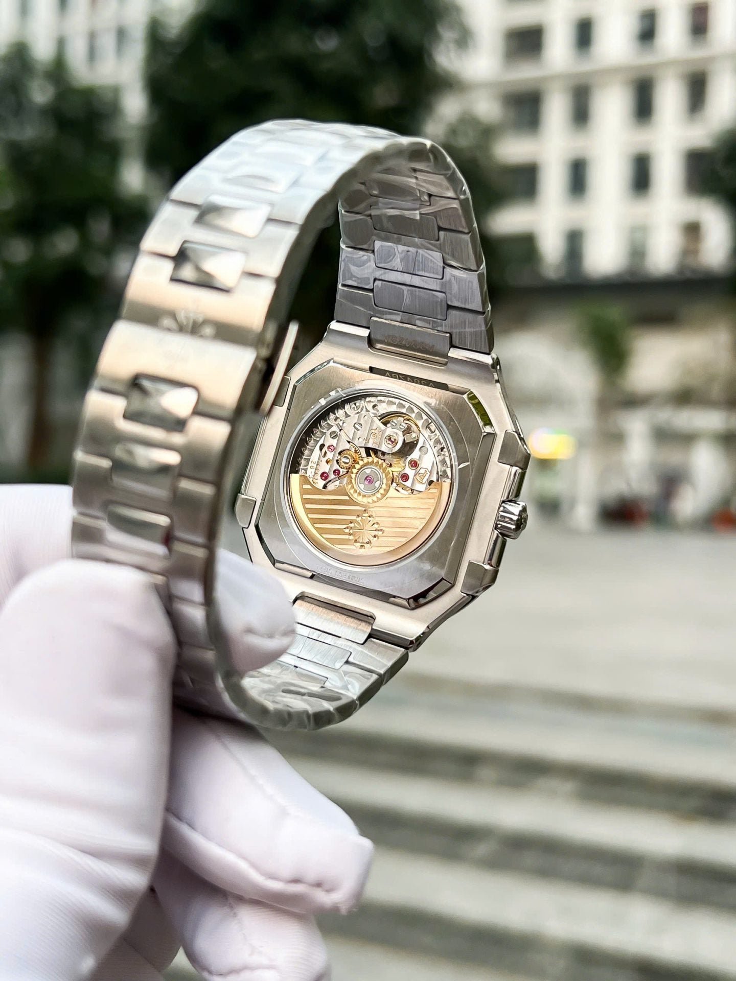 Patek Philippe Cubitus 5821 Watch Dial Blue Metal Wire 45mm - Image 8