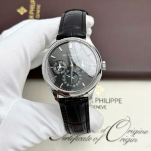 Patek Philippe Grand Complications 5327 Watch Gray Dial Leather Strap 40mm