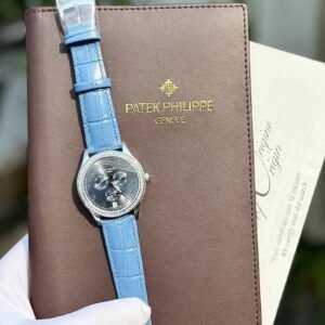 Patek Philippe Watch Complications 4947G Blue Dial Leather Strap 38mm
