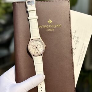 Patek Philippe Watch Complications 4947R White Leather Strap 38mm