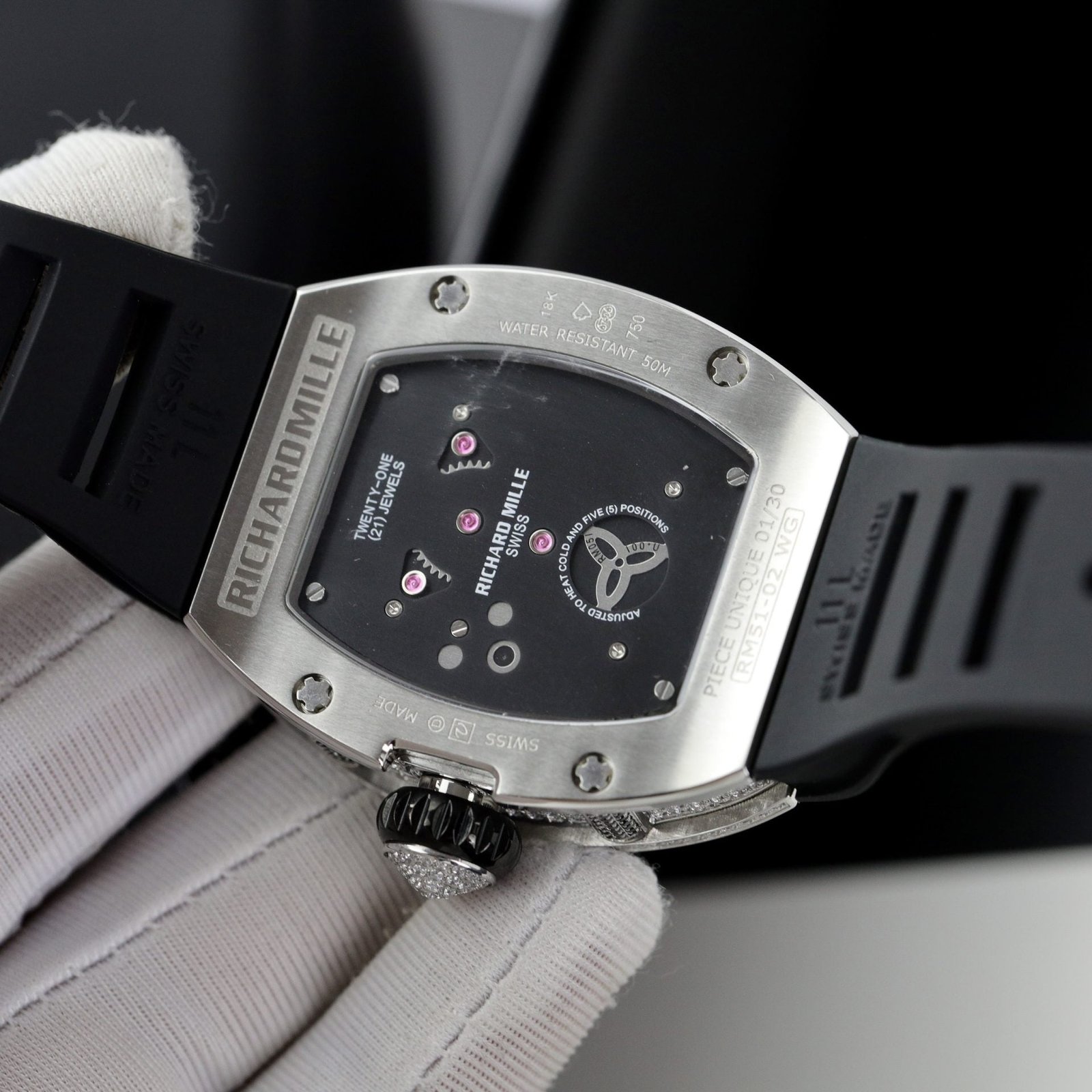 Richard Mille RM51 Watch With Full Diamond 40mm - Image 8
