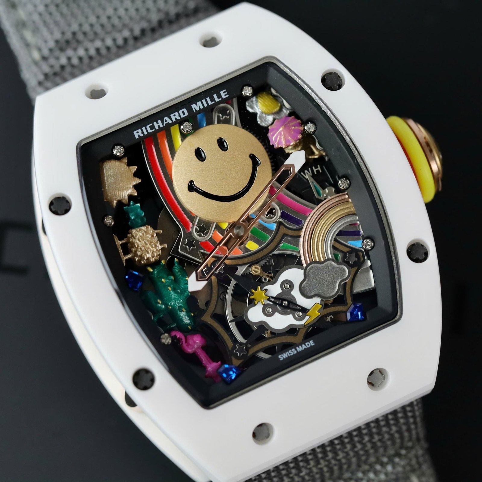 Richard Mille Watch RM88 Smiley Fabic Nato Gray 42mm - Image 5