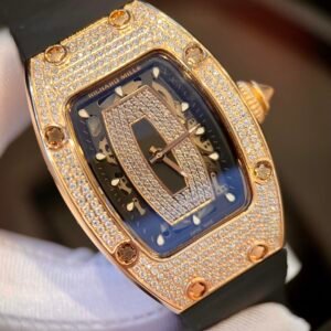 Richard Mille RM007 Gold Wrapped  Watch With Moissanite Diamonds 36mm