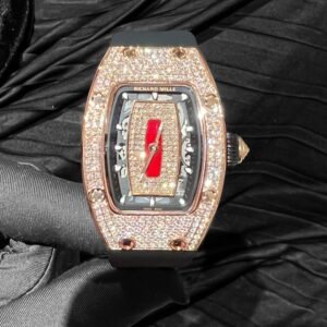 Richard Mille RM007 Watch Rose Gold Wrapped With Full Natural Diamond 36mm