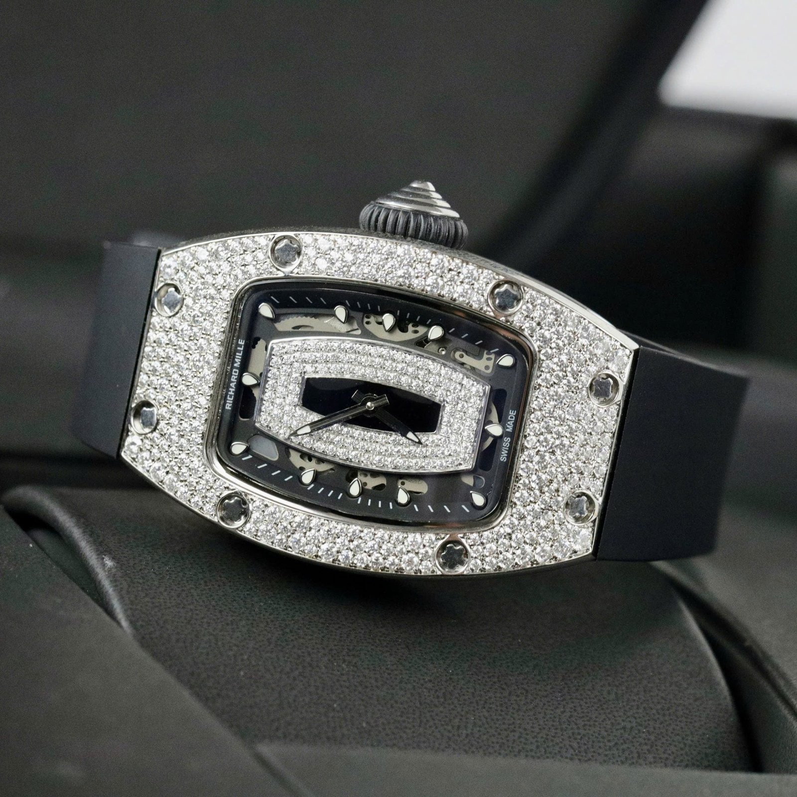 Richard Mille RM007 Watch Moissanite Diamonds 36mm - Image 3