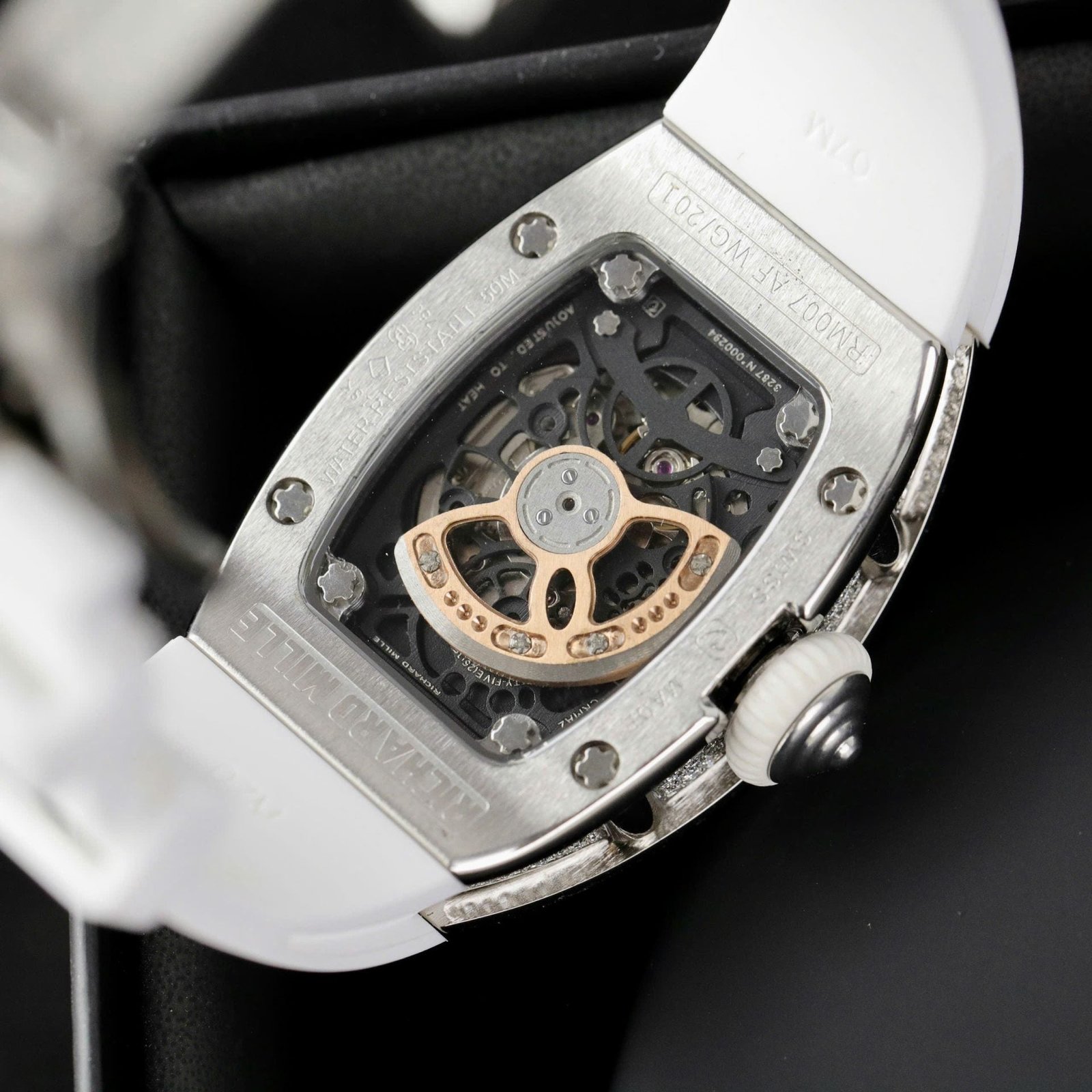 Richard Mille RM007 Watch White Full Moissanite Diamonds 36mm - Image 7