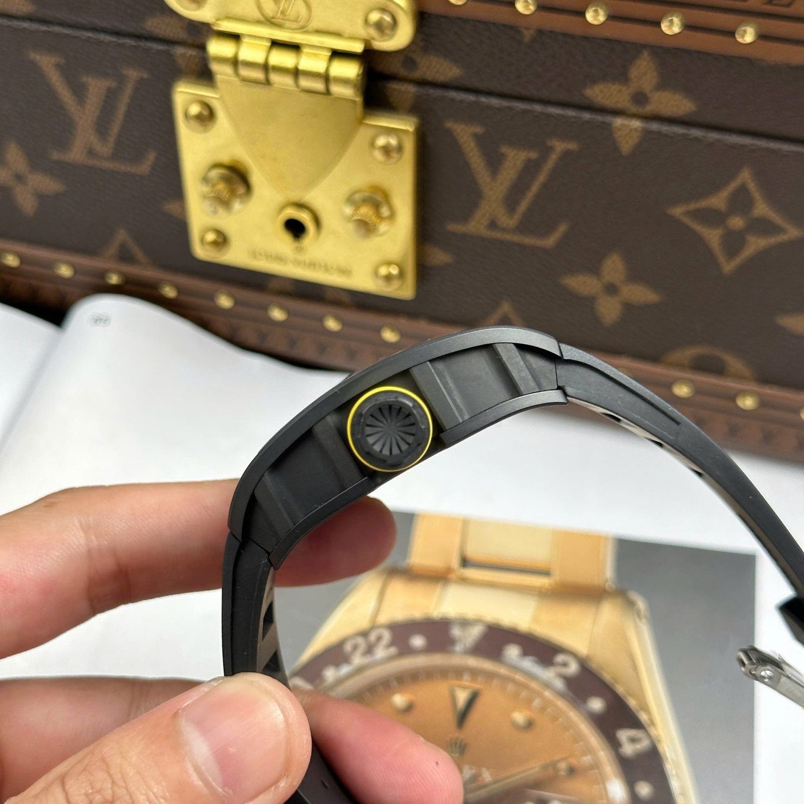 Richard Mille RM035 Americas Toro Watch Black Ceramic Rubber Strap 40x48mm - Image 9