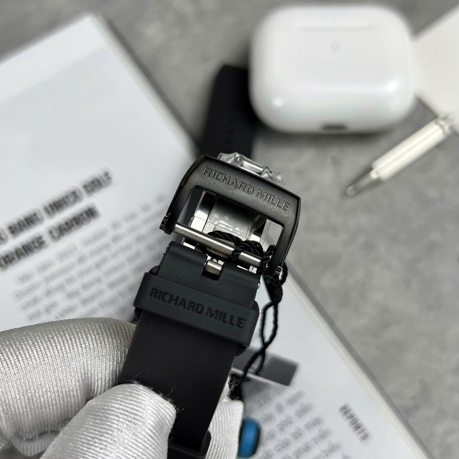 Richard Mille RM055 Watch Full Carbon Case Rubber Strap 45mm - Image 10