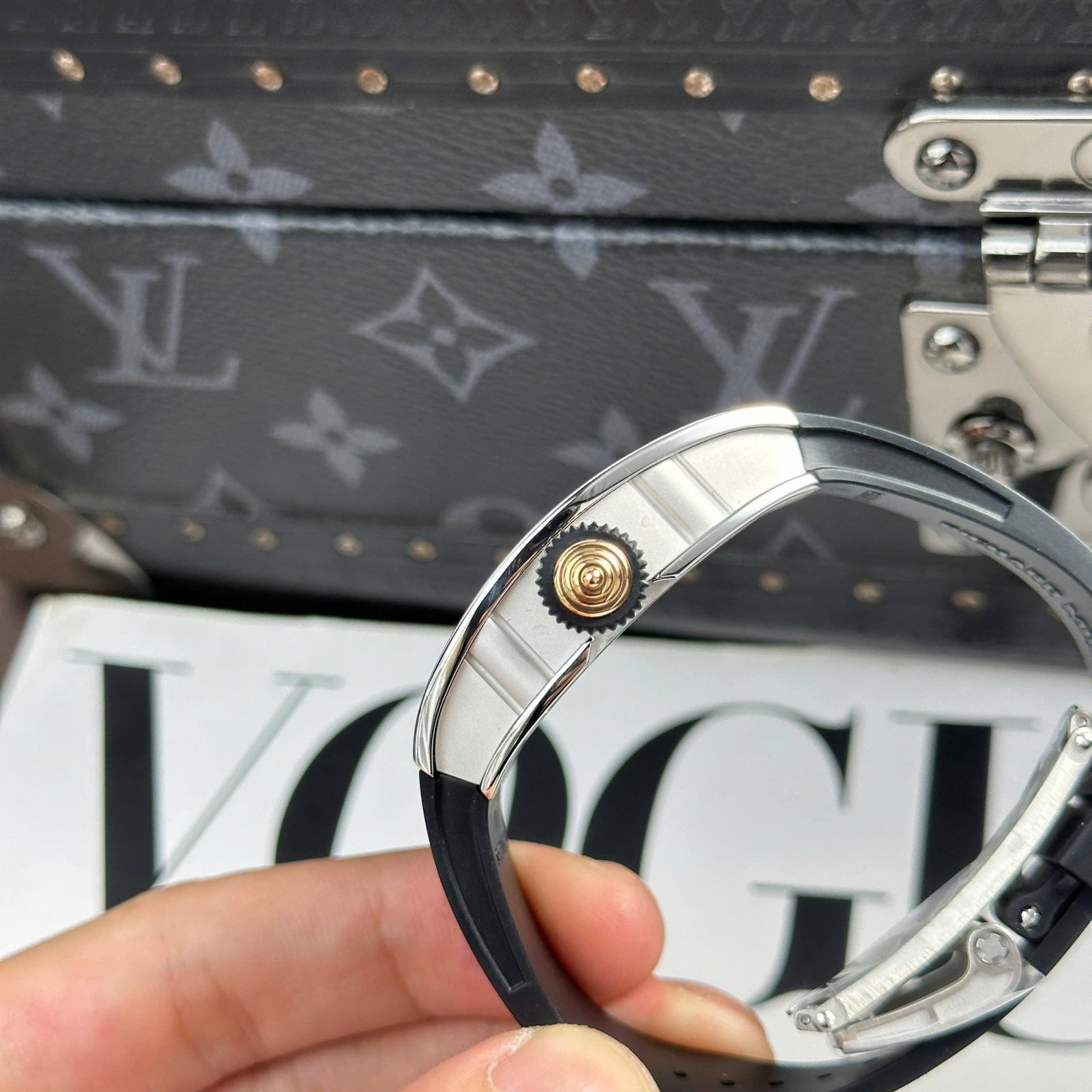 Richard Mille RM07-01 Watch Diamonds Black Rubber Strap 36mm - Image 7