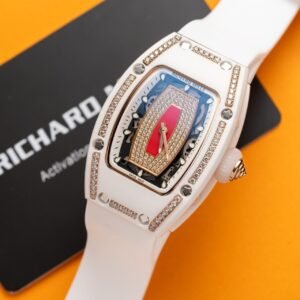 Richard Mille RM07-01  Watch With Diamonds White Ceramic Case 36mm