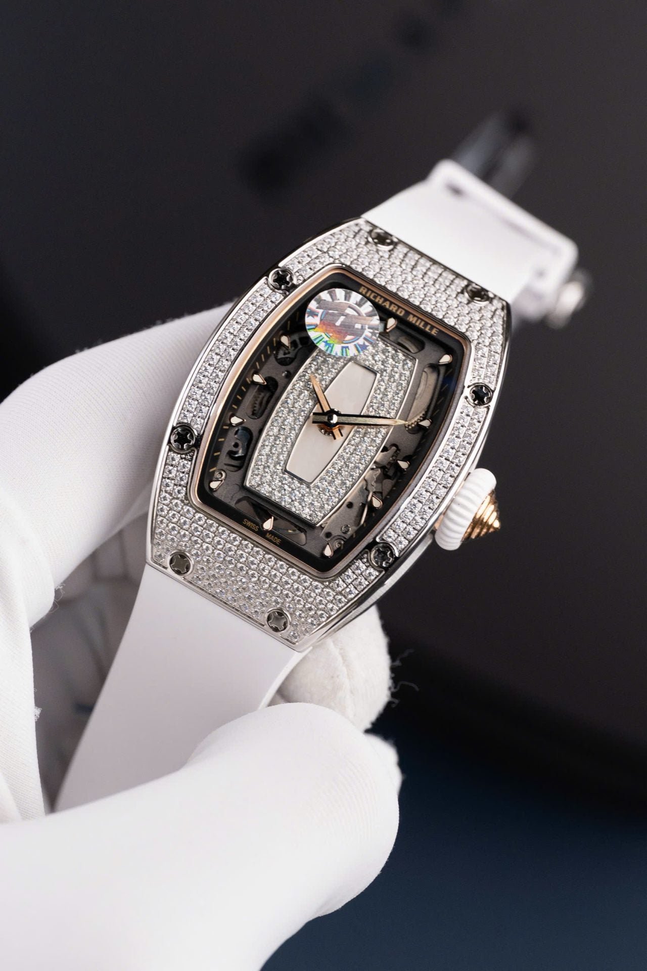 Richard Mille RM07-01 Knock Off Watch Women White Automatic Movement 36mm - Image 3