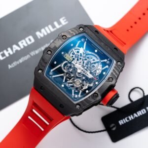 Richard Mille RM35-01 Watch Red Rubber Strap 45mm