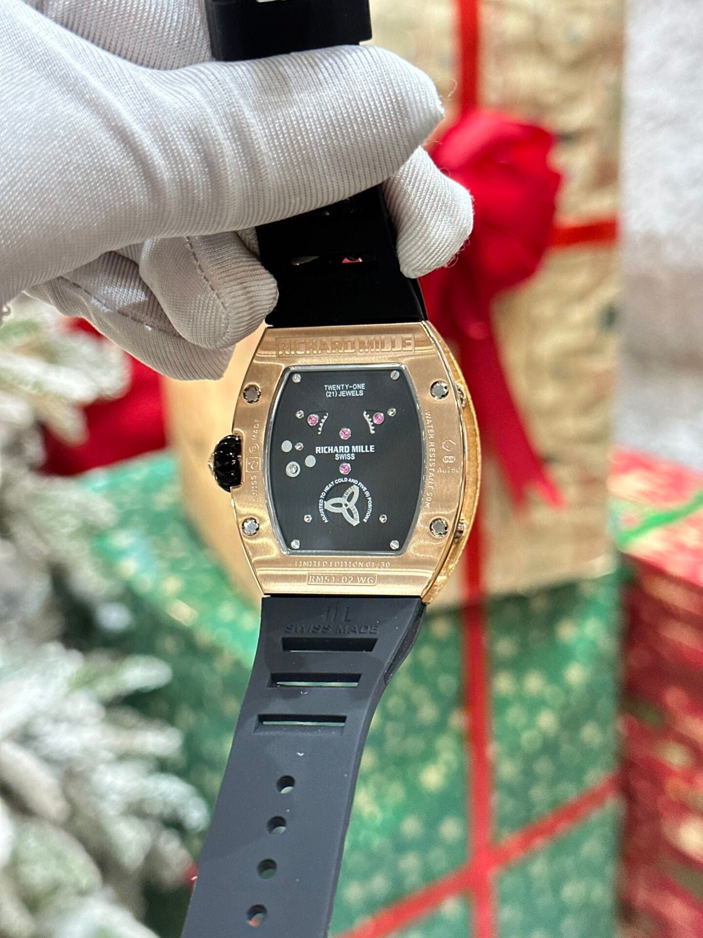 Richard Mille Watch RM51-02 Rose Gold Rubber Strap 40mm - Image 6